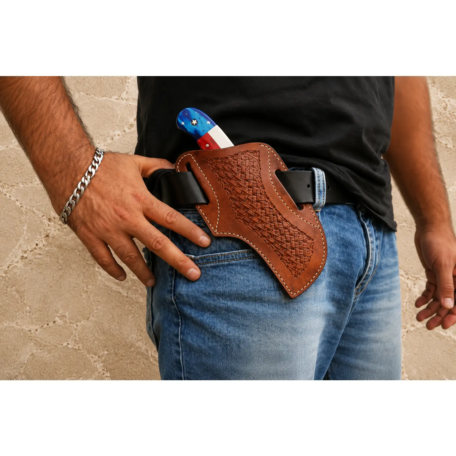 Heritage Leather Sheath - Handmade Genuine Leather Fixed Blade Cover for Leatherwork, Durable Universal Protection