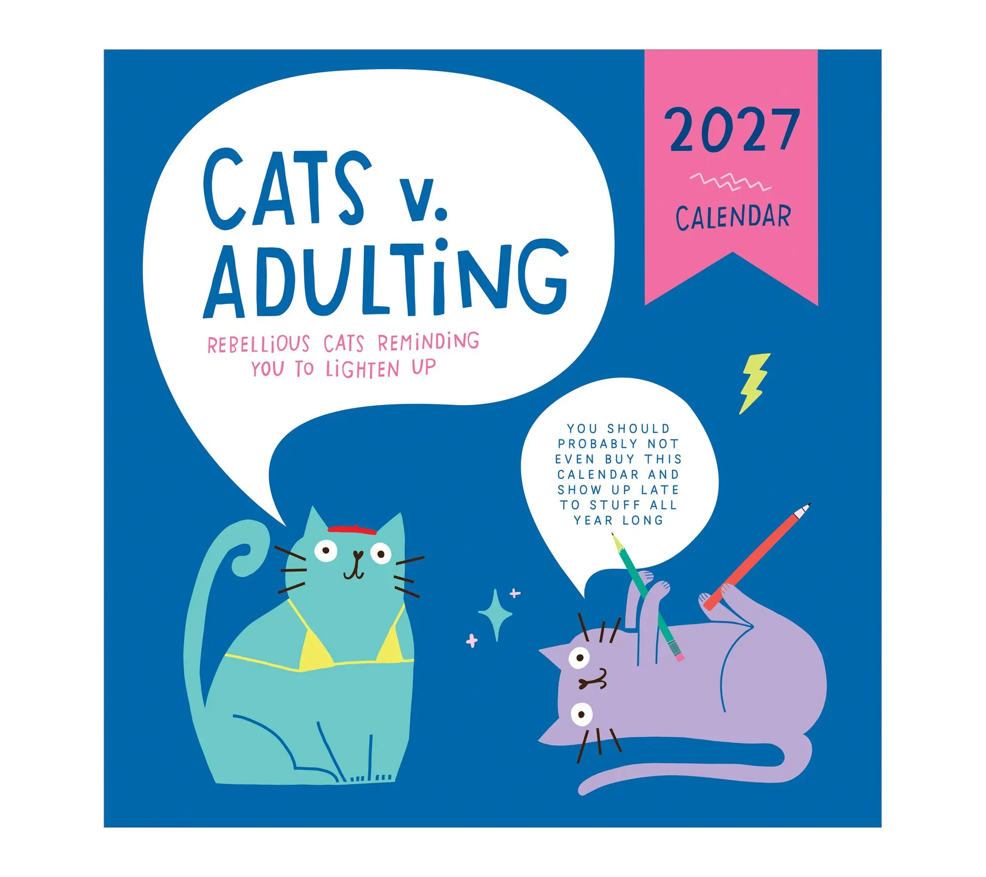 2027 Cat vs Adulting Wall Calendar