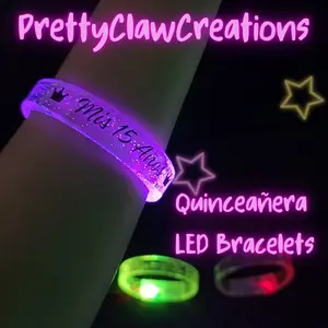 Quinceañera LED Bracelets - Mis 15 Años for birthday, great gift, party favors,  quince recuerdos
