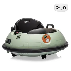 GARVEE 12V Electric Toddler Ride-On Bumper Car - Remote Control, 360-Degree Spin, LED Lights, Dual Joysticks, Safety Belt, Music Feature, Indoor/Outdoor Use (Green, White, Blue Options)