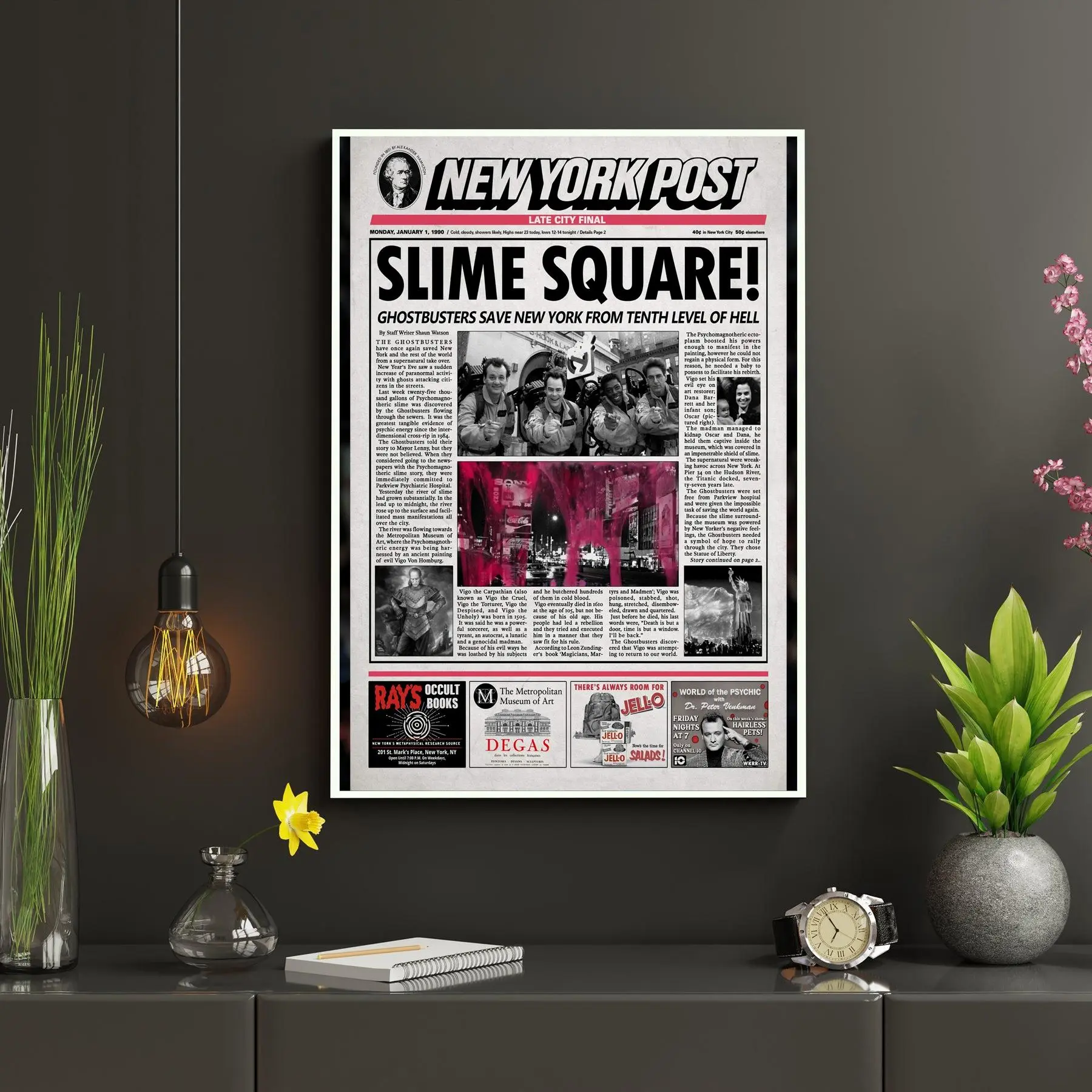 Ghostbusters 2 Newspaper Poster - Poster No Frame