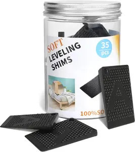 Furniture Levelers, 35 Piece Jar 2", Non-Slip Rubber Shims for Leveling, Table Wedges for Toilet Refrigerator Piano, Furniture Levelers for Home Improvement and Work, Cuttable and Stackable
