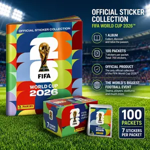 FIFA World Cup 2026 The Panini official sticker collection - 1 Box of 25/50/100 Packets and a soft cover album 2026