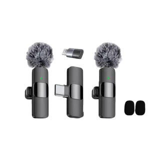 2-In-1 Wireless Mini Mic For Smartphone - Clear Stereo Audio Noise Reduction Vlogging Tool