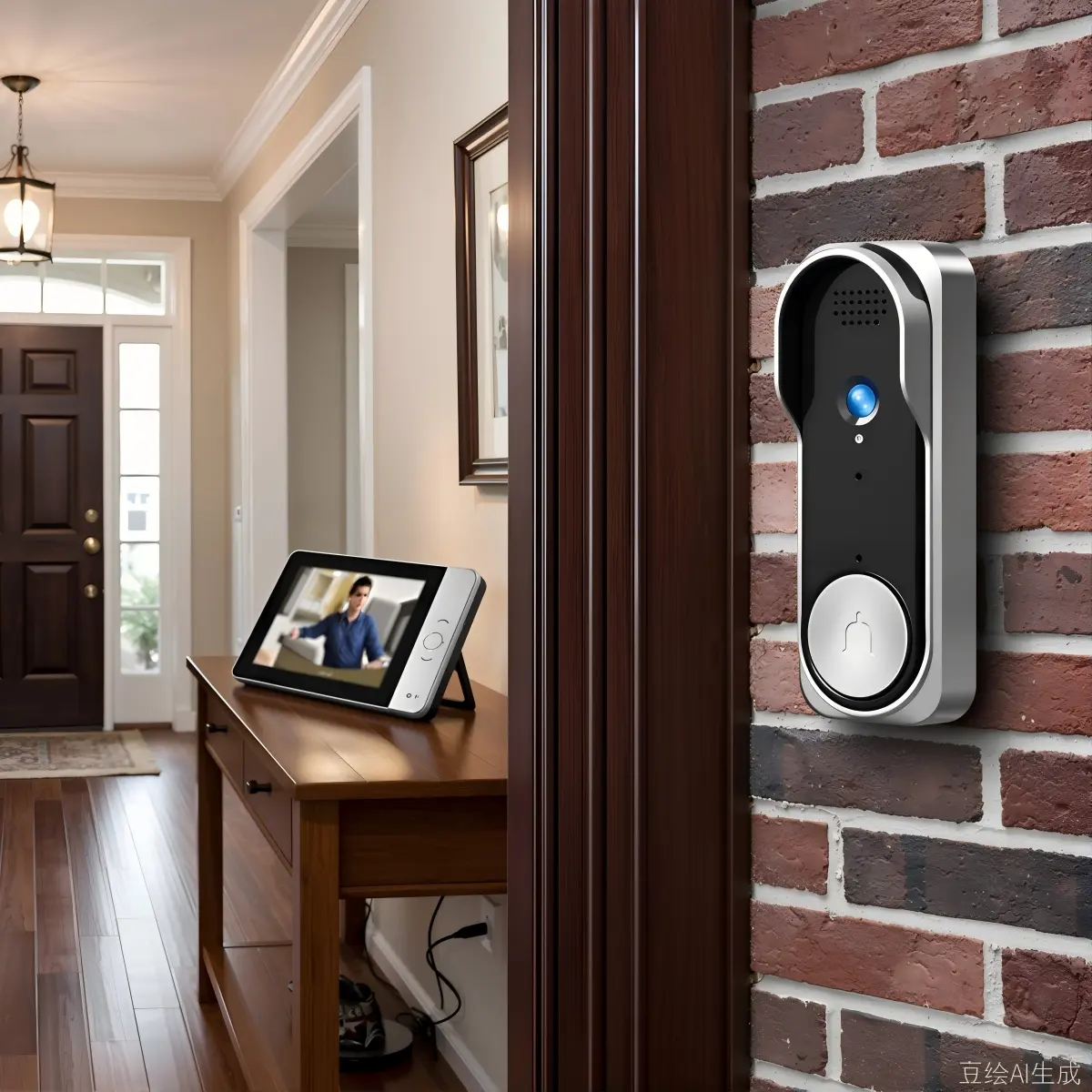 2026 Upgraded Wireless Smart Doorbell Camera (X7-X8) with Indoor Screen, Outdoor Rectangular Dual Screen Night Vision Security Camera & System, No Wi-Fi, No Subscriptions, Privacy Intercom, Smart Home Gadget for Seniors