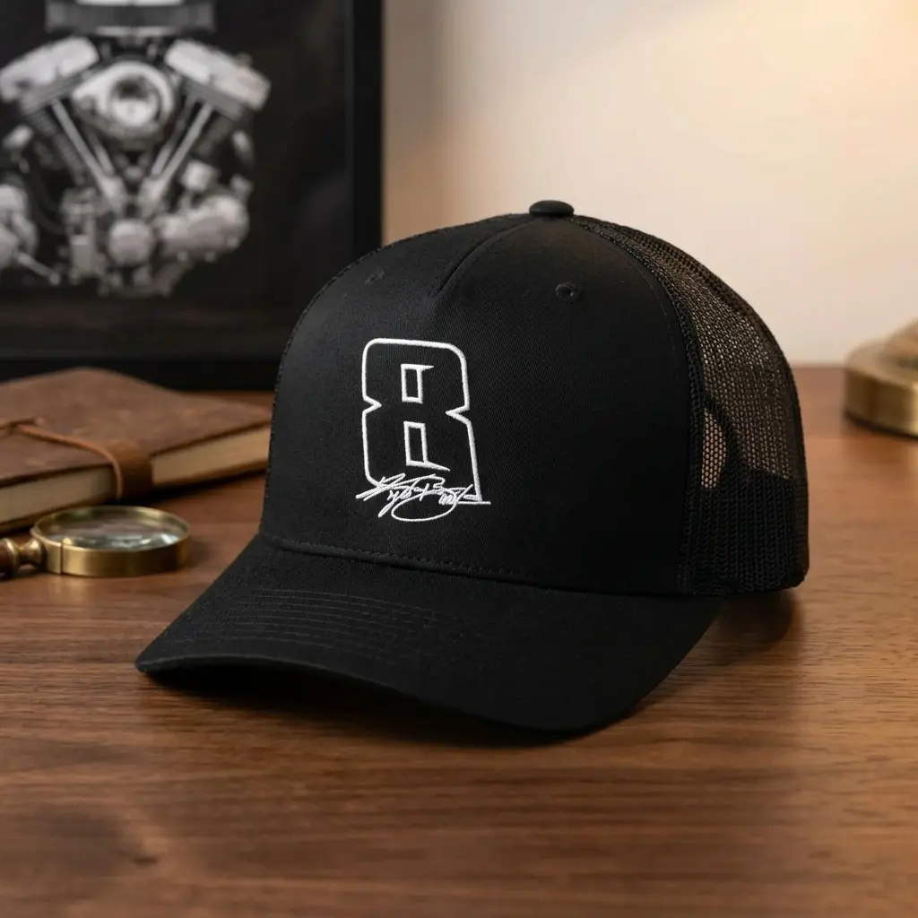 Kyle Busch Trucker Hat, Rowdy Number 8 Racing Cap, Embroidered Signature Baseball Hat, Richard Childress Racing Merch, NASCAR Fan Gift