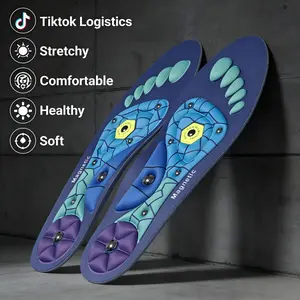 RunPro Shock Absorbing Insoles 220+ lbs High Arch Support for Plantar Fasciitis, Work Boot Insoles for Men Women massage