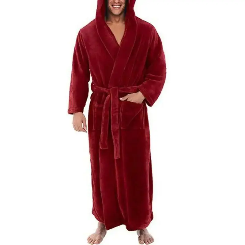 Men's Oversized 5XL Long Sleeve Flannel Fleece Bath Robe, Loose Cozy Menswear Loungewear for Winter Home Use, Casual, Rainbow Stripe