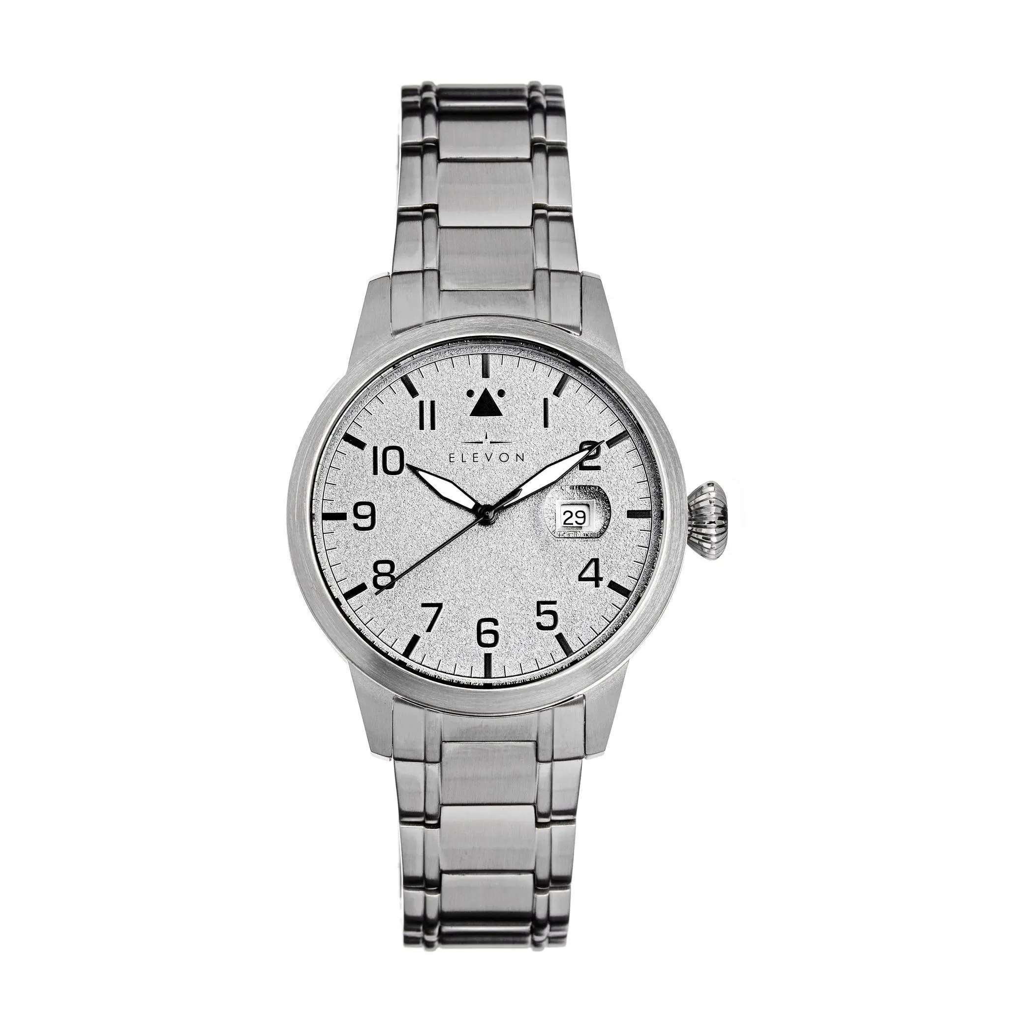 Elevon Men's Stealth Silver Bracelet Watch Elevon Men's Stealth Silver Bracelet Watch