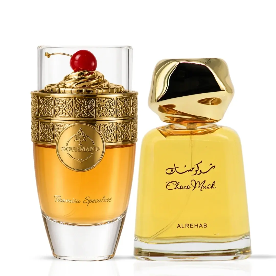 Tiramisu Speculoos Eau de Parfum Spray 100ml (3.4 oz) by Paris Corner & Choco Musk Eau de Parfum Spray 100ml (3.4 oz) by Al Rehab (Bundle)
