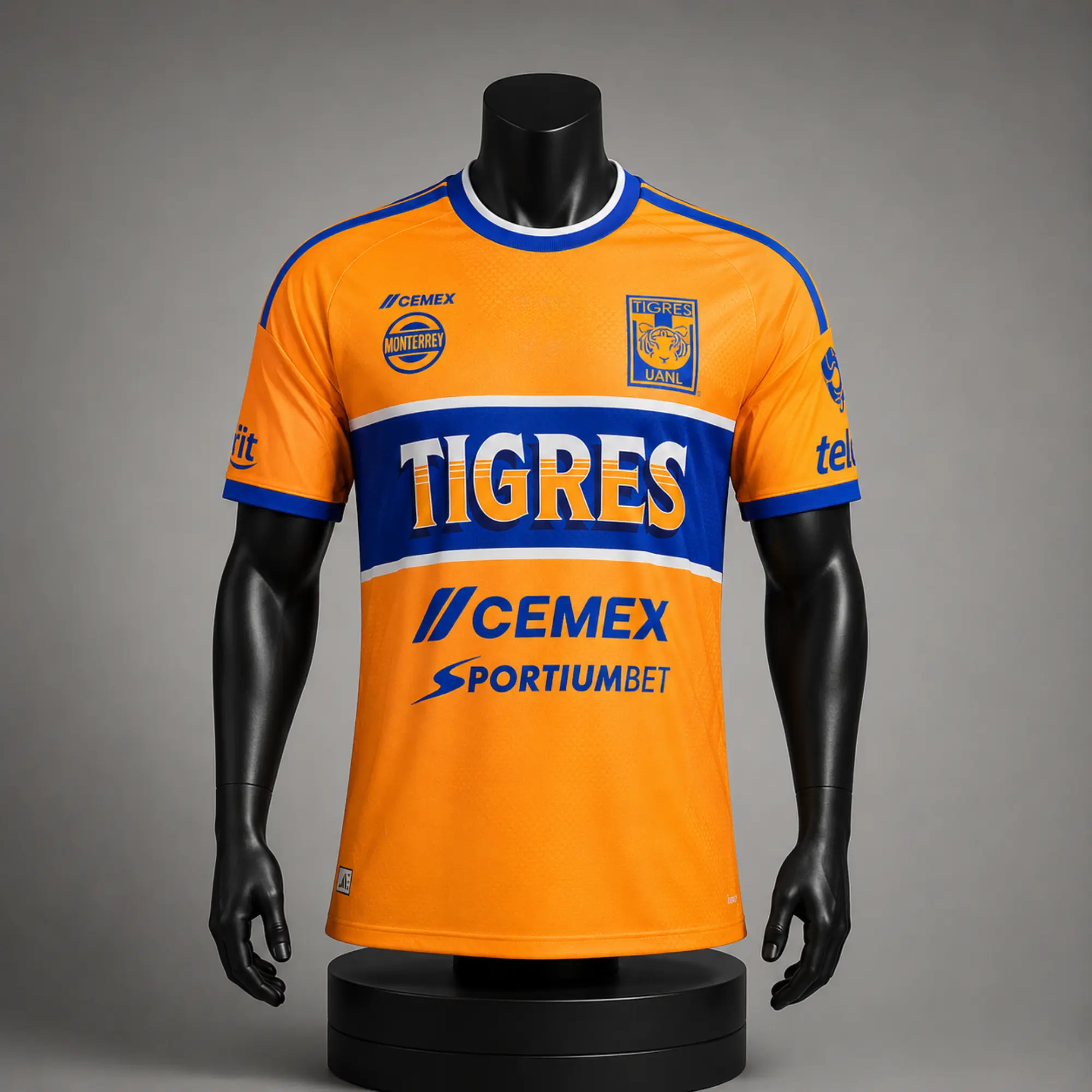 [Trending] - Tigres UANL 2026-27 Home Soccer Jersey - Full Print Logo