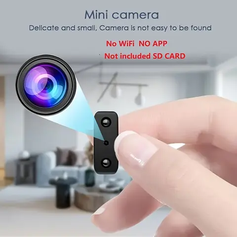 1Pc Mini Camera, Full HD Mini Camera, Security Protection Night Vision Camera, Motion Detection Security Camera, Built-in Battery Camera, Micro Camera, SD Card Loop Recording