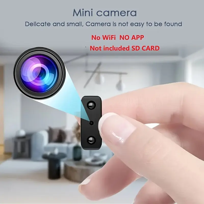 1Pc Mini Camera, Full HD Mini Camera, Security Protection Night Vision Camera, Motion Detection Security Camera, Built-in Battery Camera, Micro Camera, SD Card Loop Recording