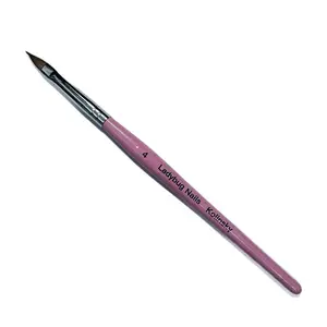 3D ACRYLIC NAIL BRUSH 100% KOLINSKY SIZE 4 PINK  WOOD HANDLE ACETONE PROOF & MONOMER -PROOF: BY **LADYBUGNPRODUCTS** PERFECT FOR FLAWLESS 3D FLOWERS.