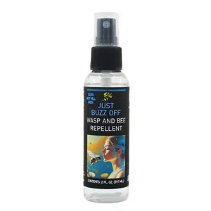 JUST BUZZ OFF Wasp and Bee Repellent, 2 fl oz, Deet Free, Cruelty Free, Organic