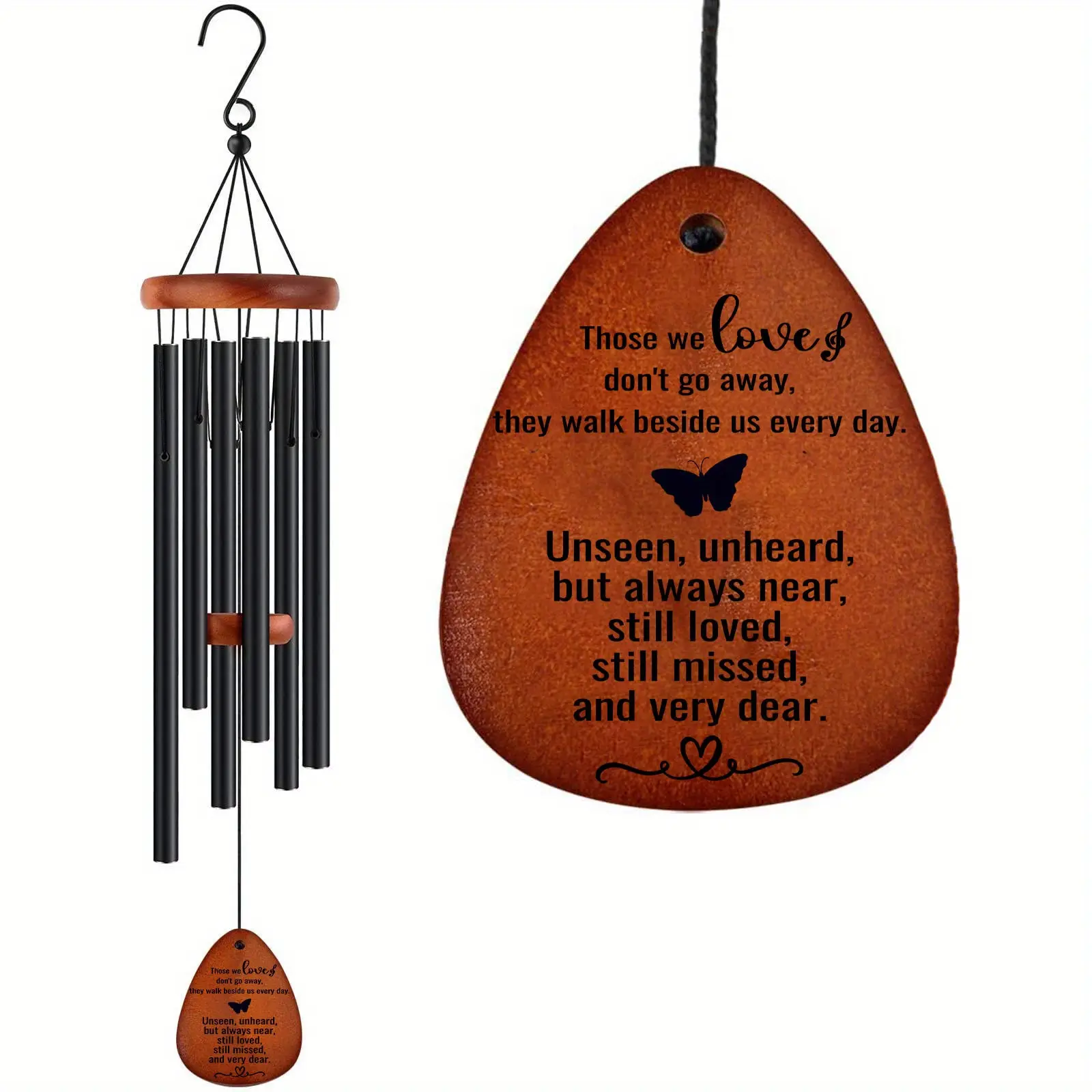 1pc Garden memorial condolence gift wind chimes - memorial gifts for lost loved ones - express your feelings for your loved ones - memorial condolence home decoration outdoor garden terrace wind chimes as memorial gifts