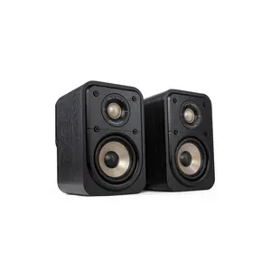 Polk Signature Elite ES10 Surround Sound Speakers - Hi-Res Audio Certified, Dolby Atmos & DTS:X Compatible, 1" Tweeter & 4" Woofer, Power Port Technology for Bass (Pair, Stunning Black)