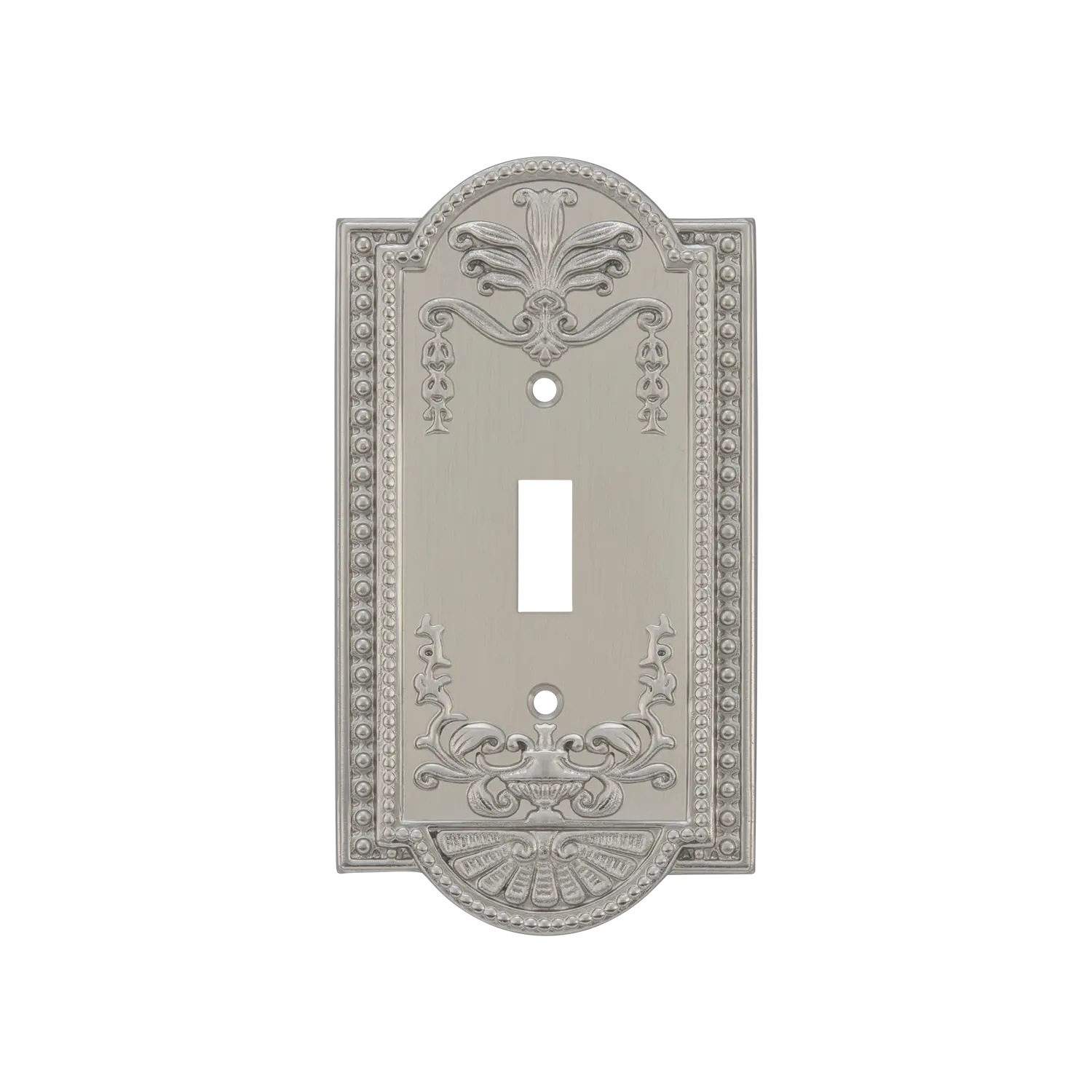 Meadows Switch Plate with Single Toggle in Satin Nickel