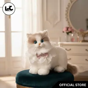 Elite Edition: Cute-Realistic Cat Shoulder Bag | Luxury Plush with 360° Panoramic Head & Deep-Glance Art Eyes | Handcrafted Masterpiece