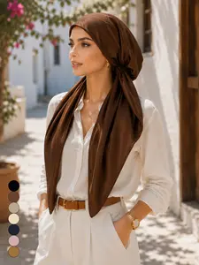 Elegant Women's Headscarf Hat, Satin Scarf with Elastic Band, Turban Hijab, Premium Quality, Suitable for Casual and Formal Occasions, Easy to Care for