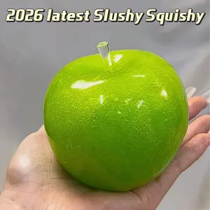[2026 Slushy Squishy] Slushie Green Apple Squishy - Moldable Non-Rebound Crunchy Fidget Toyl Perfect for Medium GripStrength,slushy