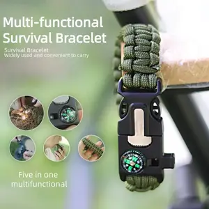 Outdoor Multi functional 7-core Paracord Lifeguard Bracelet - Five in One Woven Wristband Lifeguard Equipment, Essential for Camping EnthusiastsRAIMENTRY