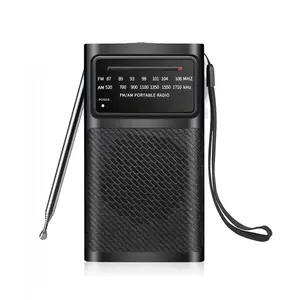 Compact Pocket Radio with Clear Sound - FM/AM, Easy-to-Use Transistor with Headphone Jack for Travel & Camping, Strong Reception, Battery Operated (AA Batteries Not Included)