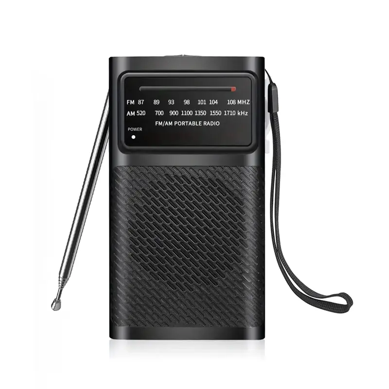HOT sale Compact Pocket Portable Handheld Radio with Clear Sound - FM/AM, Easy-to-Use Transistor with Headphone Jack for Travel & Camping, Strong Reception, Battery Powered Emergency Radio (AA Batteries Not Included)