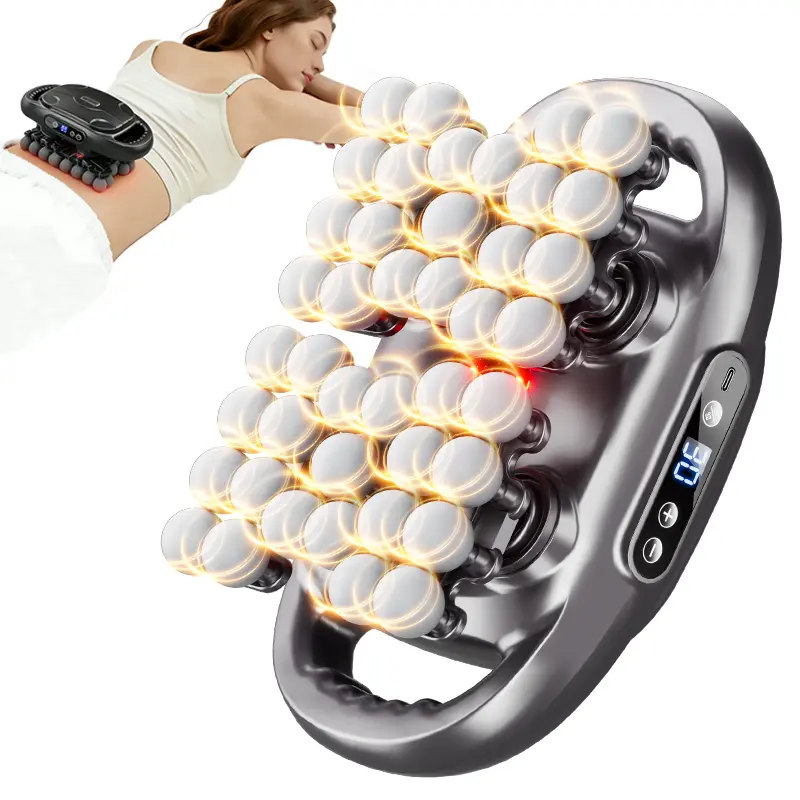 42-Ball Quiet Massage Gun with 30-Level Intensity Adjustment, 9 Modes, Red Light Therapy, Massagers Full Body for Back/Shoulder/Leg Pain Relief, Ideal Daily Use & Christmas Gift