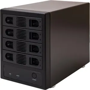 SYBA Multimedia SY-ENC50104 3.5 in. 4 Bay SATA III HDD NON-RAID Enclosure Supports USB 3.0 & eSATA Interface