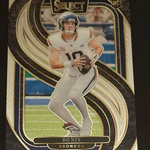 FOOTBALL - 2024 Panini Select Bo Nix - Base Premier Level Rookie Card No. 117 Denver Broncos sports  cards