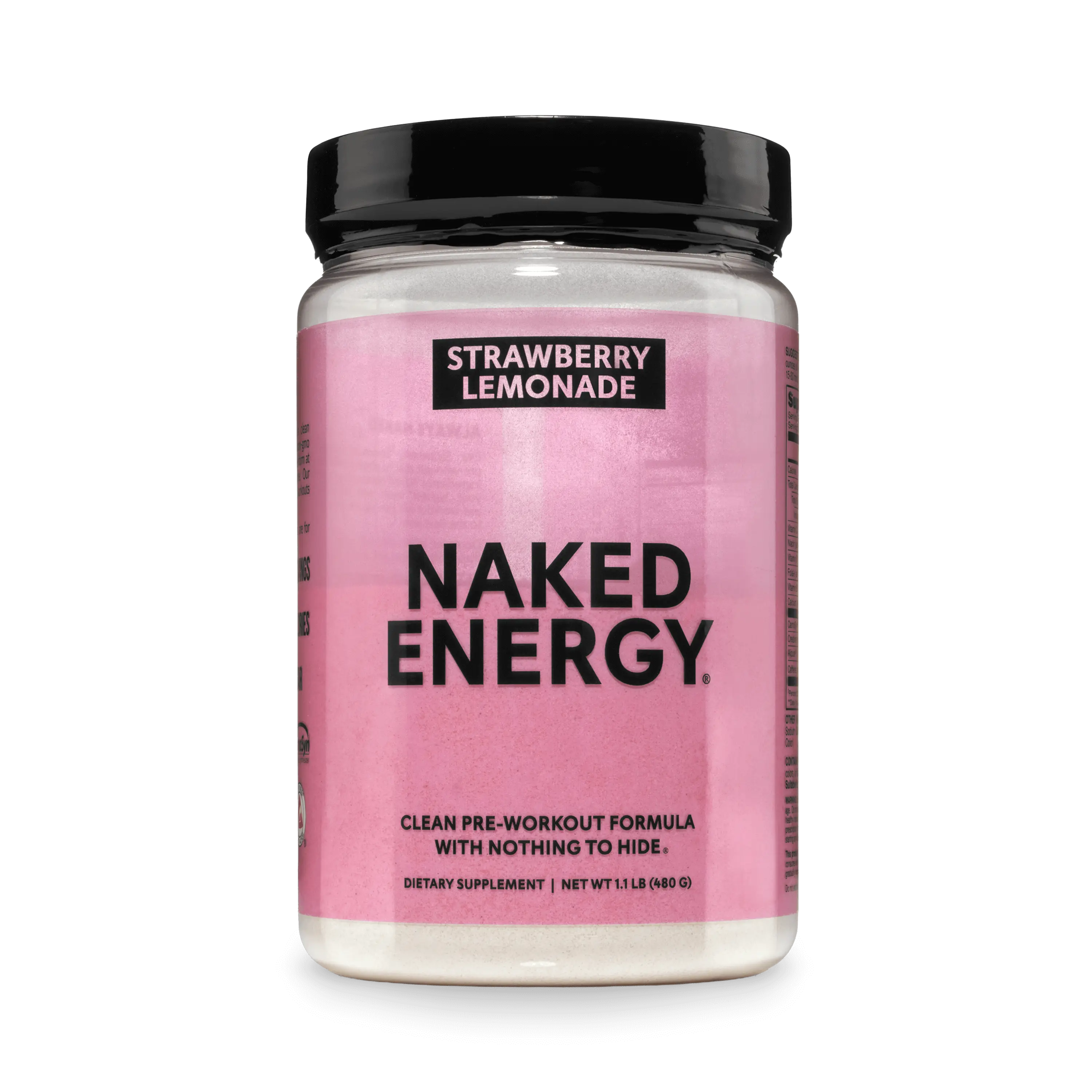 Naked Energy - Strawberry Lemonade Pre Workout Supplement - 30 Servings - Vegan Formula for Energy Strength & Power with Creatine, Arginine & Beta-Alanine - No Additives or Artificial Sweeteners