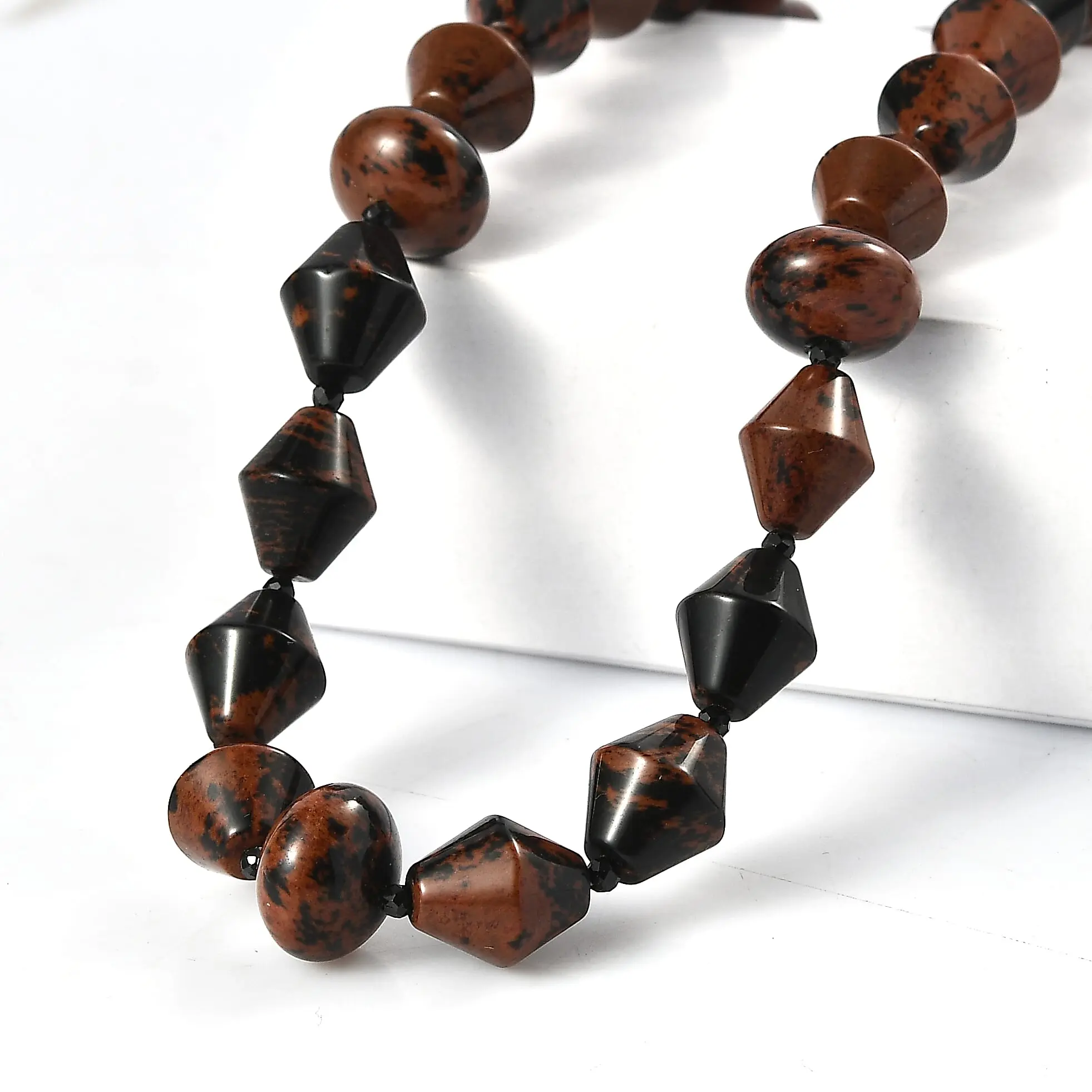 EverTrue Mahagooni Jasper, Thai Black Spinel Necklace (18 Inches) in 18K YG Plated 190.00 ctw