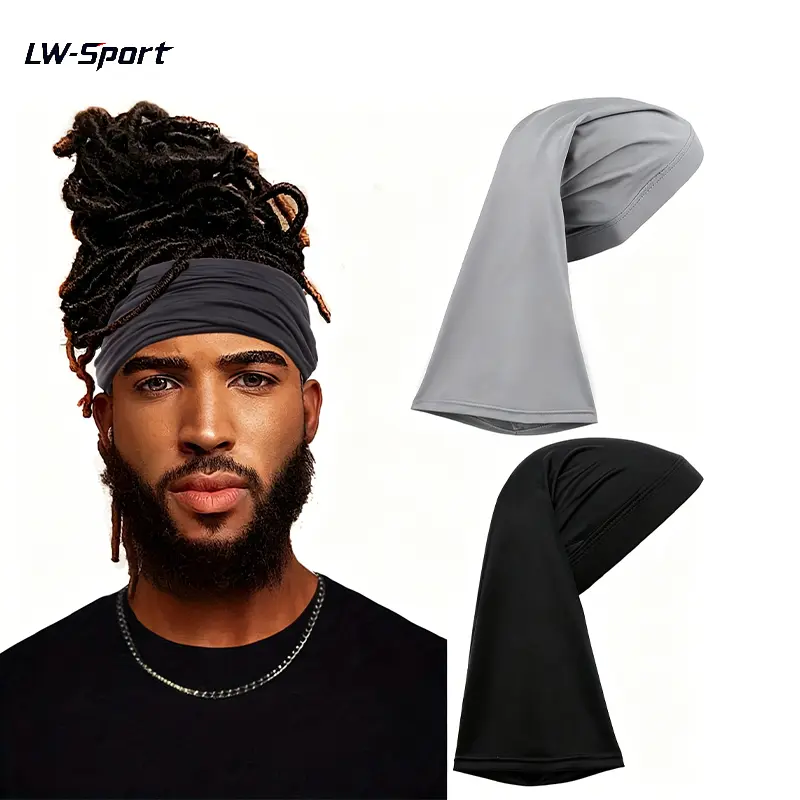 Dreadlock Cap for Men – Elastic Braid Tube Sock for Long Dreads, Moisture Wicking Durag Beanie, Breathable Stretch Hair Cover for Workout, Running, Cycling, Basketball & Daily Wear