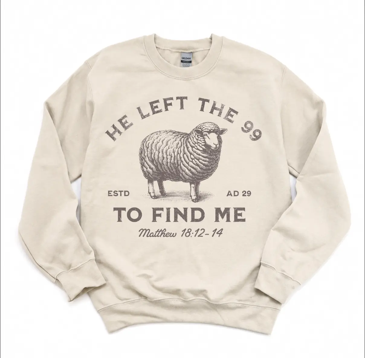 Jesus Leaves The 99 To Find Me Matthew Bible Verse Unisex Sweater, The Lord is My Shepherd Christian T-Shirt, Bible Verse Tee, Jesus Apparel Classic Cotton
