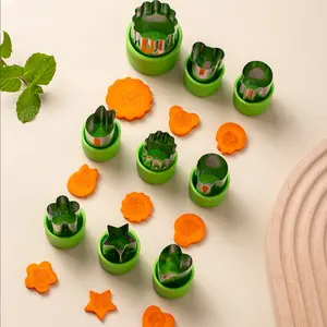 9pcs Vegetable Cutter Shape Set for Kids, Mini Pie Fruit and Cookie Stamp, Creative Baking Tools for Fun Cooking Activities, Bakeware, Baking Supplies, Cookie Cutters Home