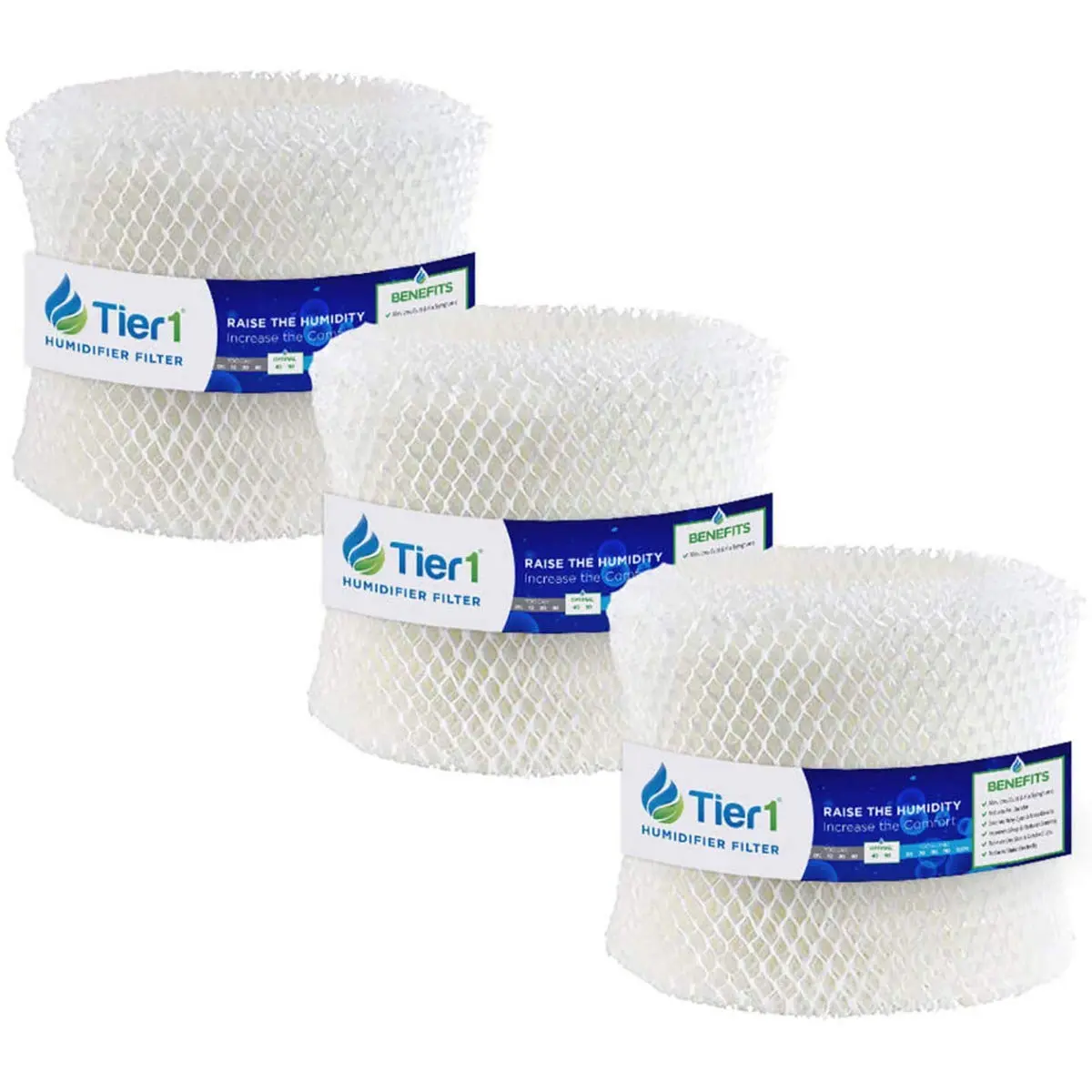 Tier1 HWF64 Filter B Replacement Humidifier Filters 3-Pack - Boosts Humidity & Moisture, Compatible with Holmes HWF64CS, HM1730, HM1745, HM1746, HM1750, HM2200, Sunbeam SCM1746, SCM1747, Bionaire BWF64CS