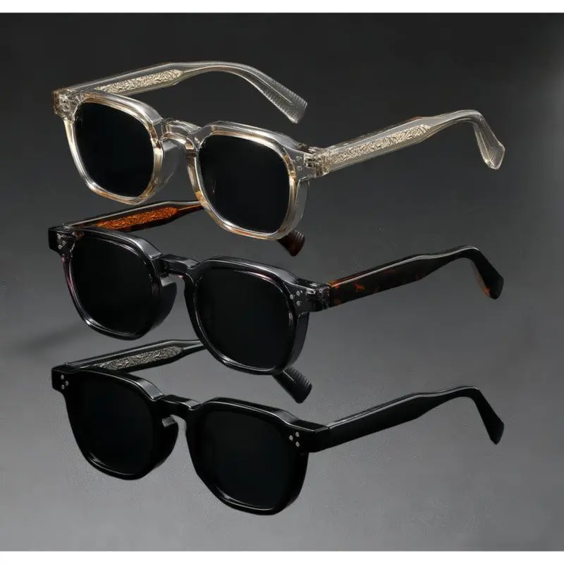 Women's Trendy Vintage 3-Pack Tortoiseshell Sunglasses Set - Engraved Acetate Frames, UV400 Black Lenses, Retro Streetwear Casual Style, All-Day Protection, Holiday Drawstring Gift Bags, LED Glowing Pumpkin Skull Party Rings, Adult Party Accessories, Tren