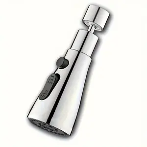 3-Position Kitchen Faucet Sprayer, Extendable Tap Extender, Rotatable Sink Mixer, Splash Guard Shower Spout, Modern Design, Water Saving, Faucet Attachment