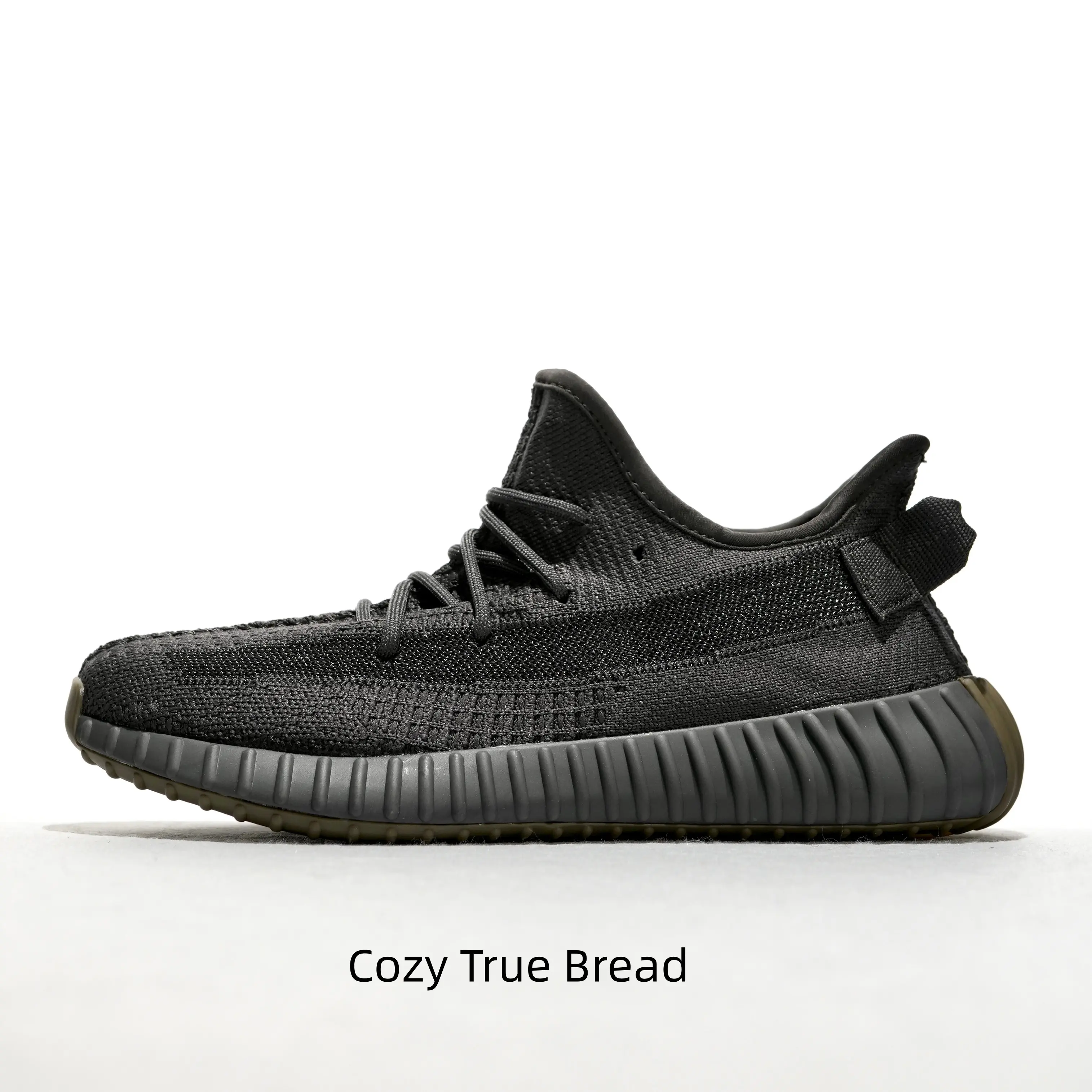 Black Reflective Starry Knit Gum Sole Cushioned Lightweight Athletic Running Shoes
