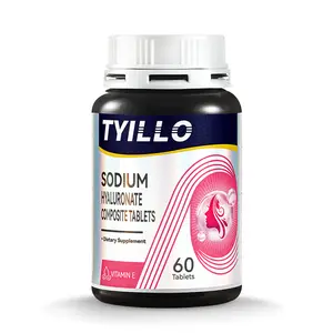 Tyillo Sodium Hyaluronate Vitamin E Complex Tablets Skin Moisturizing Skin Moisturizing Skin Moisturizing Natural Skin Care Antioxidant Hair and Eye Health Relieve Joint Discomfort Joint Health Daily Nutritional Supplement Adult  60 Tablets