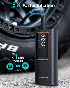 Tire Inflator Portable Air Compressor I7 Pro, Car Air Pump with Pressure Gauge, 150 PSI Cordless Tire Inflator Rechargeable with Display & LED for Car, Motocycle, Bikes, Balls, Swim Ring multifunctional tire inflation tool fast