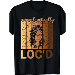 Unapologetically Black Locd Graphic Tee Womens Oversized Streetwear Crewneck Short Sleeve Casual Soft Cotton T Shirt For Daily Wear Summer Outfit