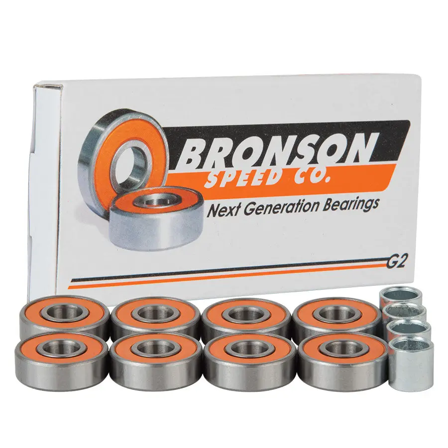 G2 Bronson Skateboard Bearings - High-Speed Performance Parts for Smooth Skateboarding Rides, Longevity-Enhanced