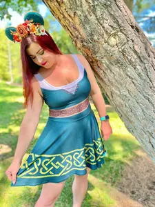 Brave Inspired Merida Skater Dress- Running Costume, Cosplay, Bounding