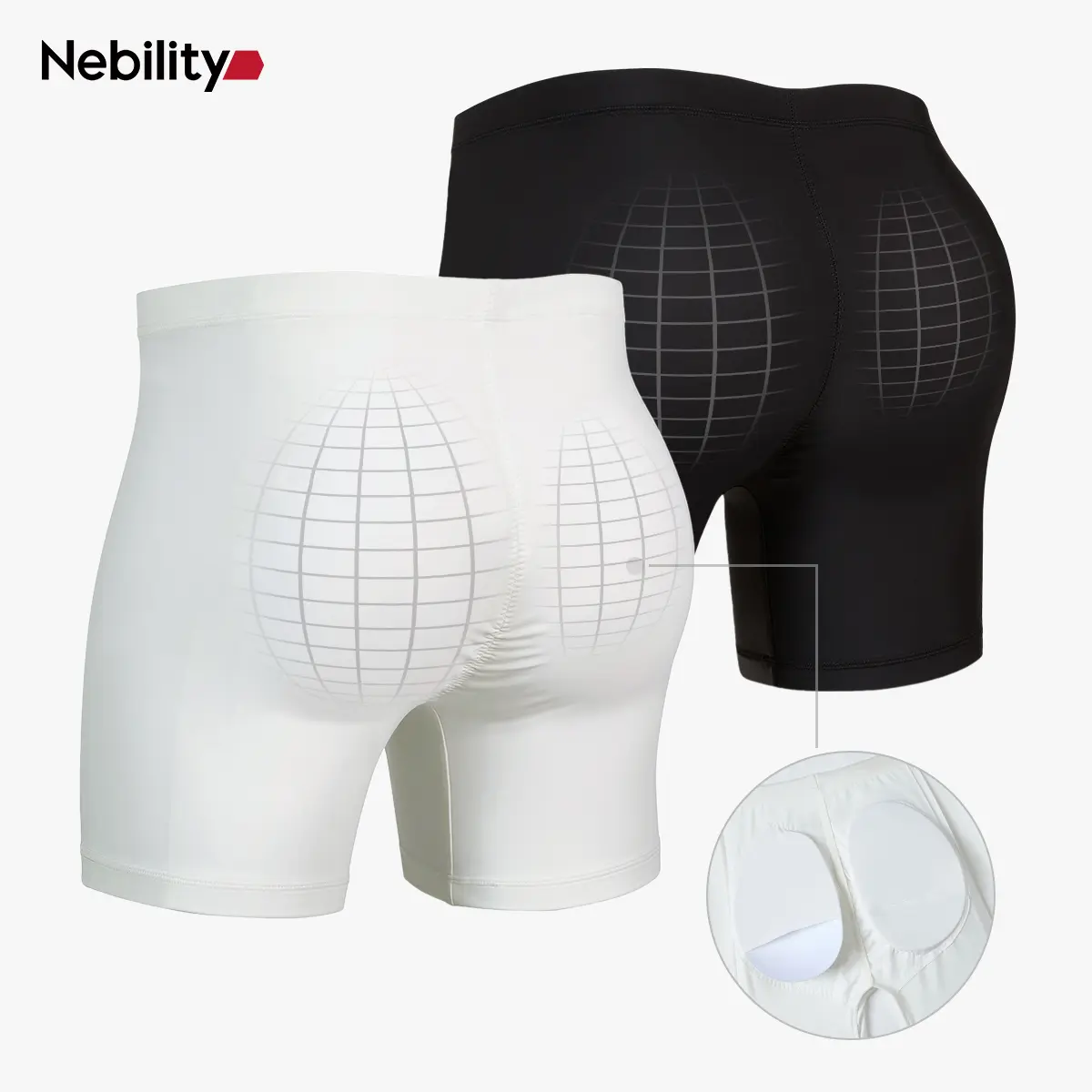 【Big Size】 Men’s 3D Butt Lift Enhancing Padded Boxer Briefs with Removable Hip Pads, Seamless Compression Underwear, High Elastic Waistband, 4-Way Stretch Breathable Fabric for Tummy Control & Daily Support,Moisture-Wicking,Menswear, fathersdaygift