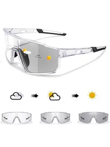 Men's Photochromic Sunglasses, Cycling Glasses, Mountain Bike Glasses, Runing Glasses, Hiking Glasses, Stylish Windproof Glasses, Trendy Design for Outdoor Activities, All-Seasons Sporty Style, PC Frame Material