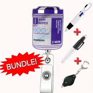 Purple Wipes Bundle- Badge + Pen/Marker/Light