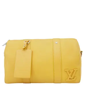 Pre-owned Louis Vuitton Aerogram Leather Crossbody Bags City Keepall 2Way Crossbody Bag Mustard