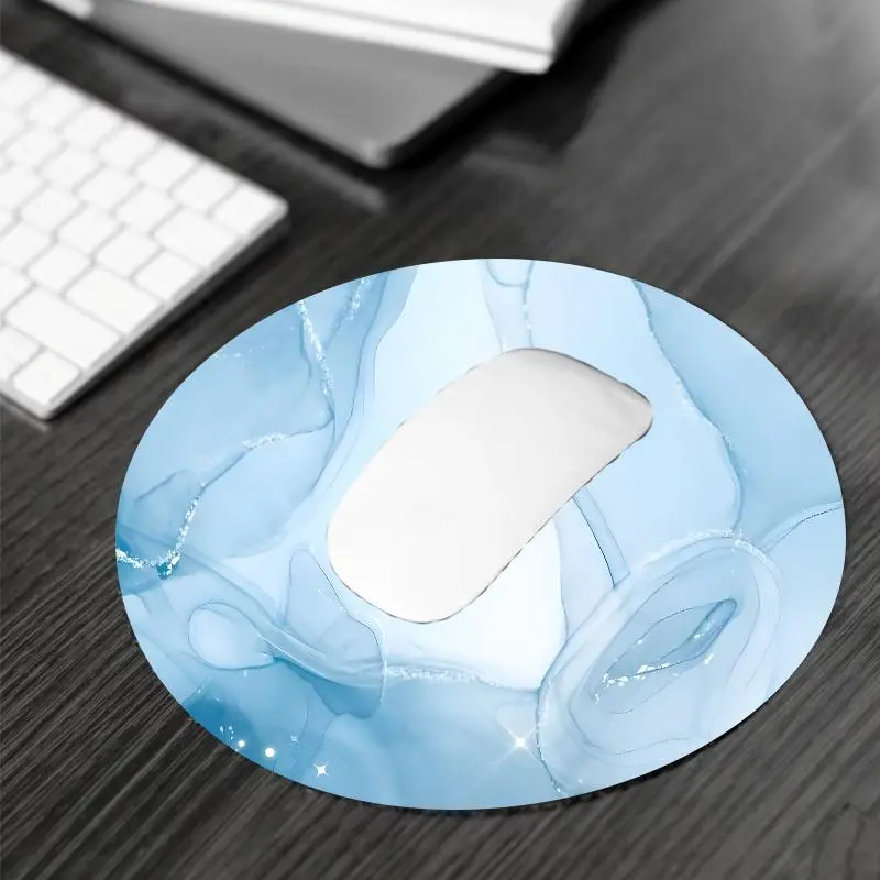 Blue Marble Pattern Mouse Pad, Rectangle Gaming Mouse Pad, Gaming Mousepad, Non-slip Rubber Base Desk Keyboard Mat, Desk Mats, Mouse Pads For Desk, Aesthetic Desk Accessories, Desktop Accessory for Home Office Desk Accessories